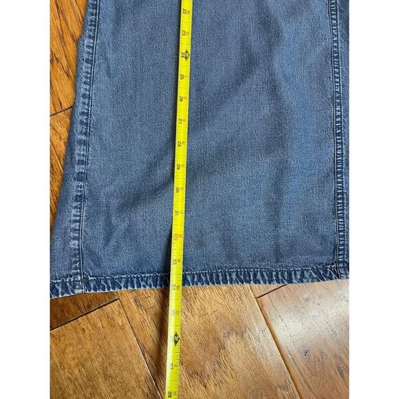 Liz Claiborne Lizwear Women 8 denim Jean Long Skirt Button Front Tie Waist Slit - Picture 11 of 11
